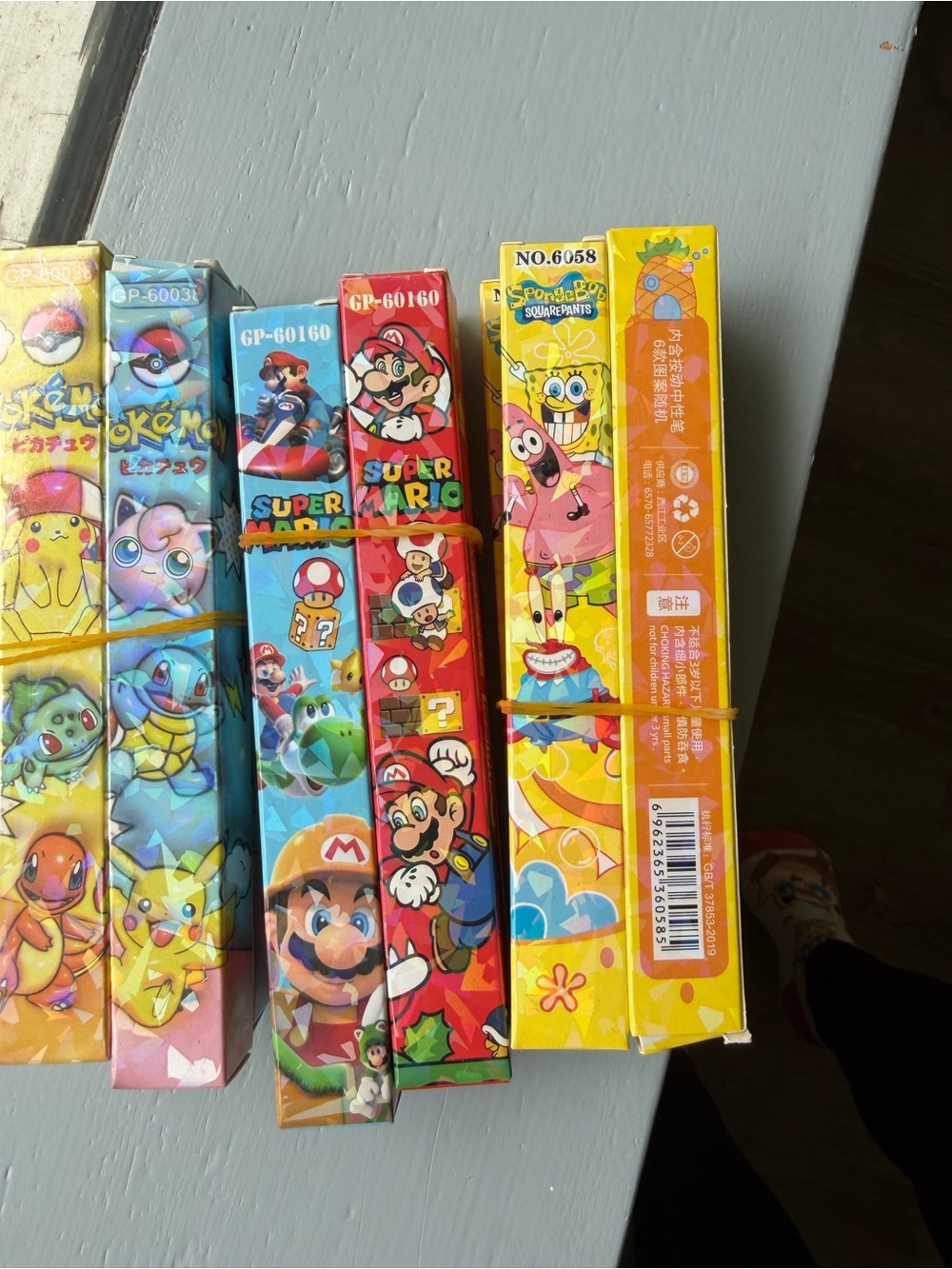 Super Mario & SpongeBob & Pokemon blind box pens
